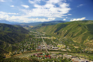 Aerial View of Glenwood Springs Colorado