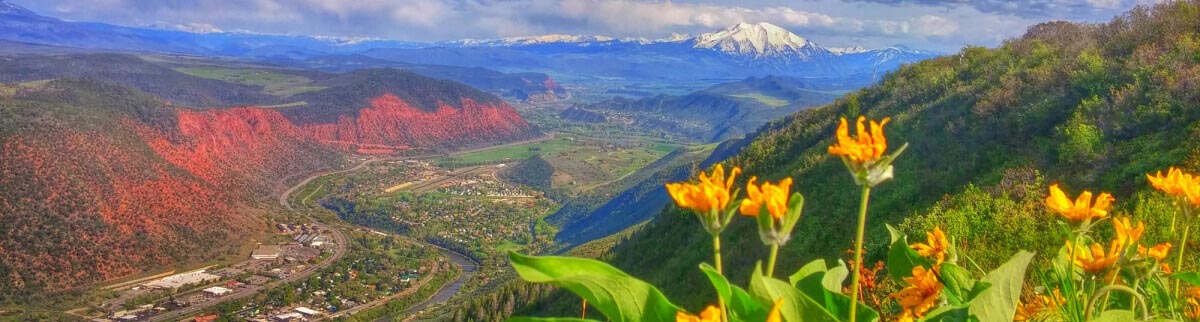 View of Mount Sopris from Red Mountain above Glenwood Springs