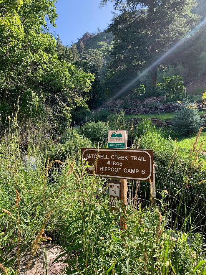Mitchel Creek Trail sign