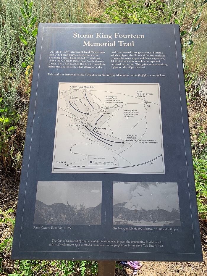 Storm King Fourteen Memorial Trail plaque