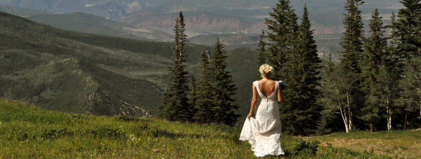 bride in the mountains