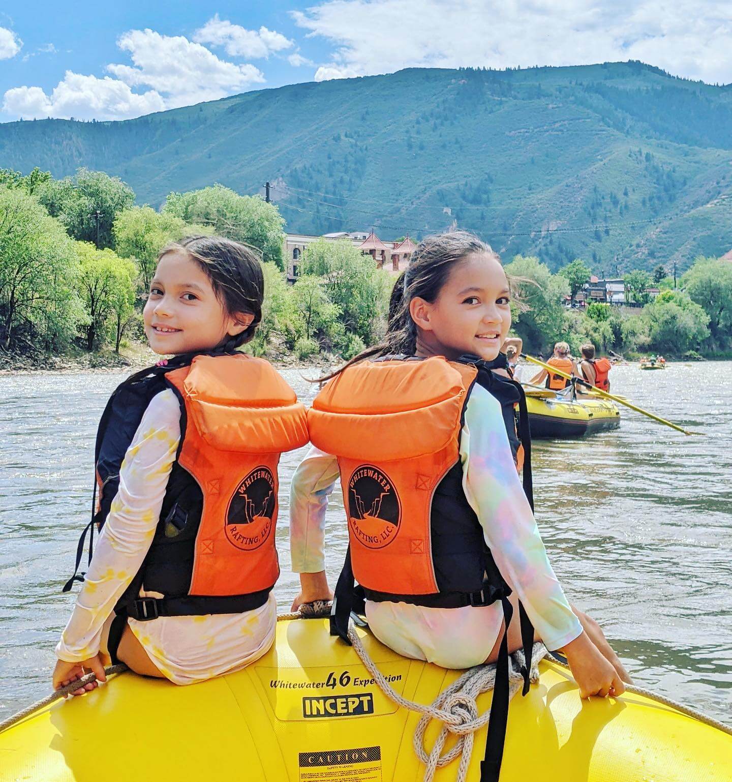 girls on raft