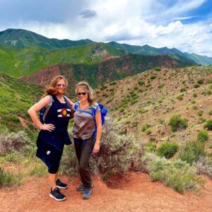 Two ladies hiking