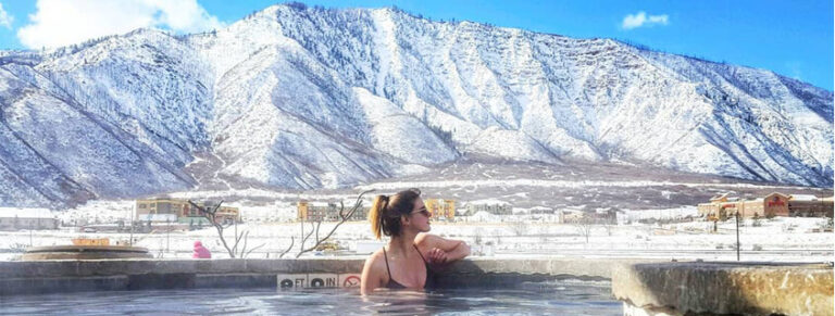 Iron Mountain Hot Springs in Winter