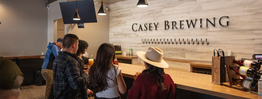 patrons at Casey Brewing