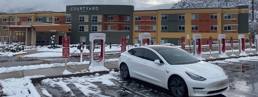 Tesla charging station in Glenwood Springs