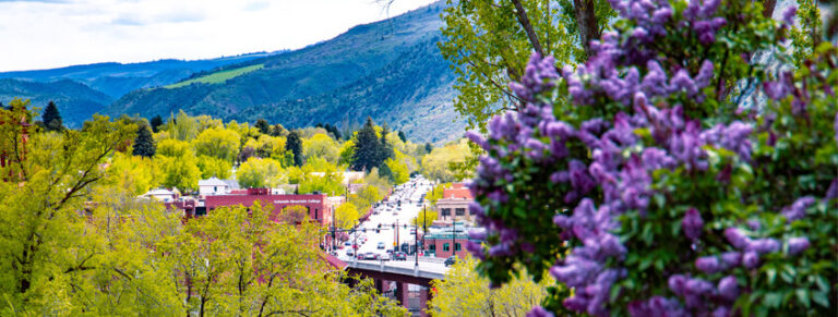 Scenic view of Glenwood Springs in Spring
