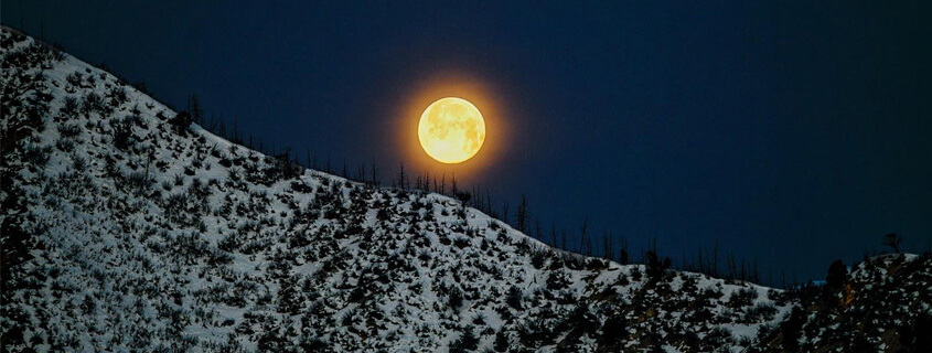 Moon over mountain in Glenwood Springs