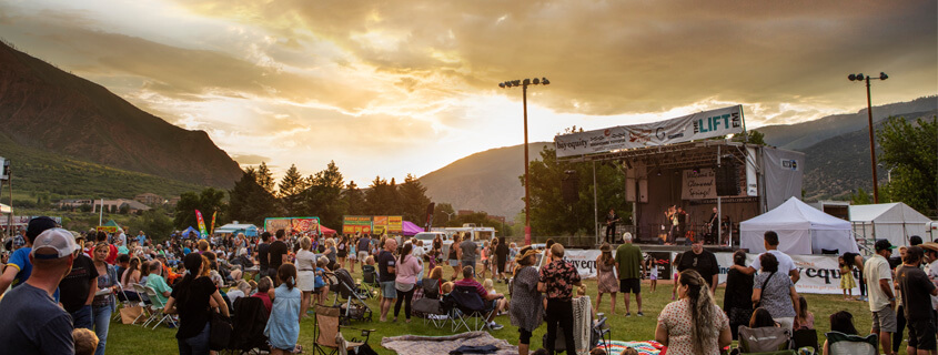 Strawberry Days concert at sunset