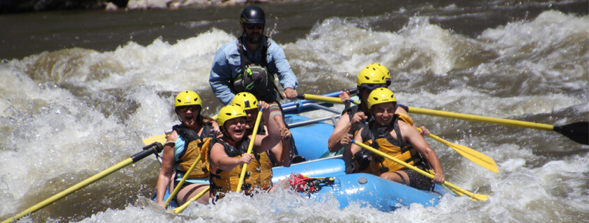 Rafting through Glenwood Canyon