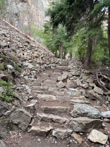 New and improved steps on the Hanging Lake Trail