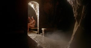 steamy view into the Yampah Vapor Caves