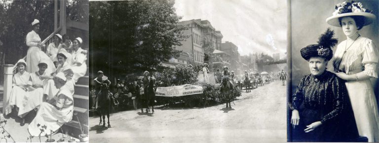 Historic photo of women in Glenwood Springs